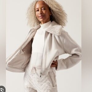 Athleta Sherpa Trim Jacket